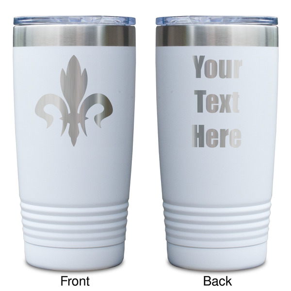 Fleur De Lis White Polar Camel Tumbler - 20oz - Double Sided - Approval