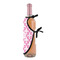 Fleur De Lis Wine Bottle Apron - DETAIL WITH CLIP ON NECK