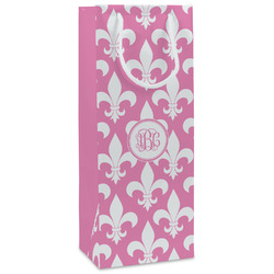 Fleur De Lis Wine Gift Bags - Gloss (Personalized)