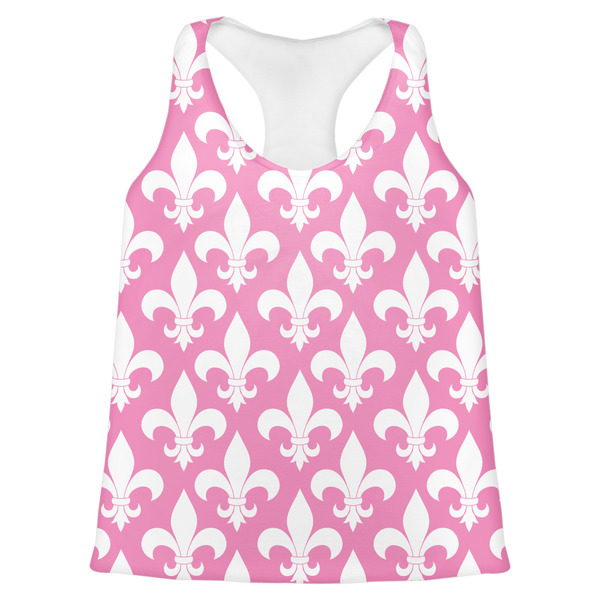 Custom Fleur De Lis Womens Racerback Tank Top - X Large