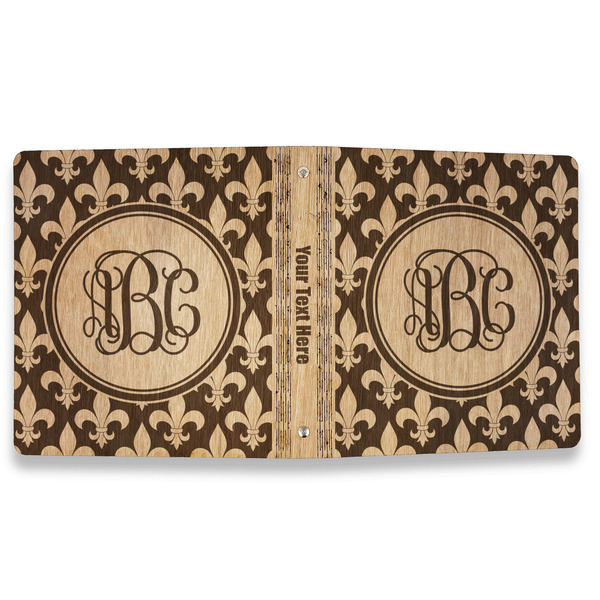 Fleur De Lis Wood 3-Ring Binders - 1" Letter - Approval