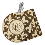 Fleur De Lis Wood Luggage Tag (Personalized)