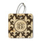 Fleur De Lis Wood Luggage Tag - Square (Personalized)