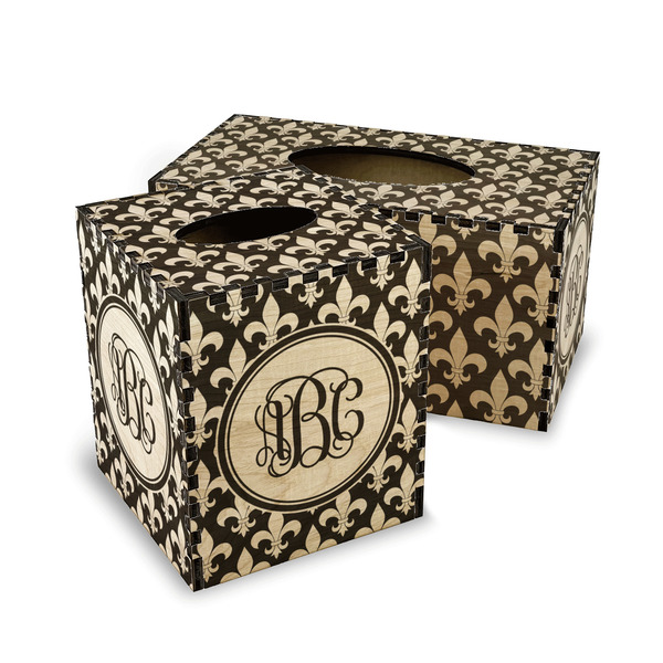 Fleur De Lis Wood Tissue Box Covers - Parent/Main