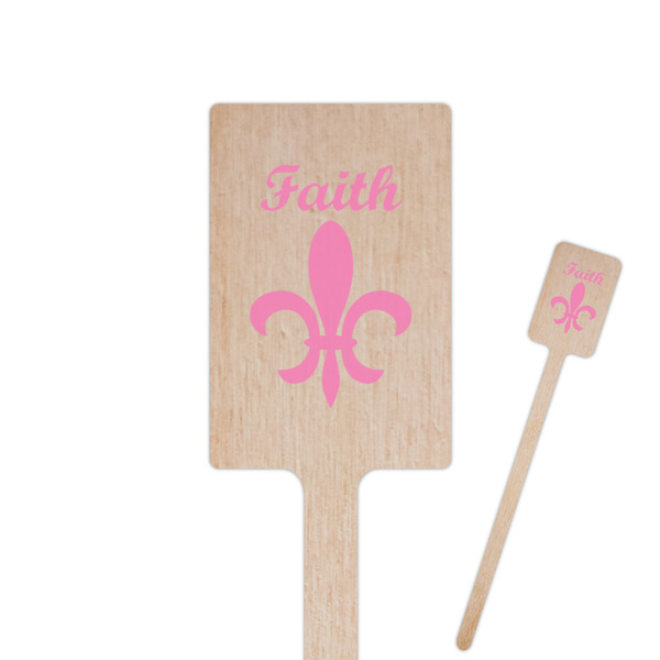 Custom Fleur De Lis Rectangle Wooden Stir Sticks (Personalized)