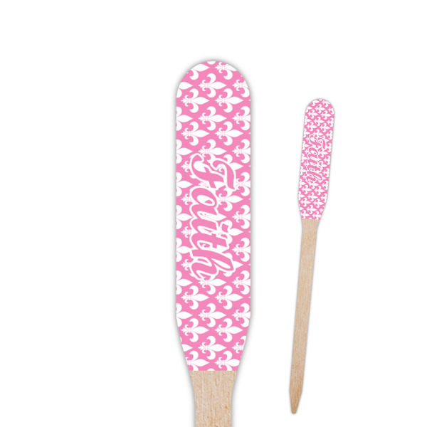 Custom Fleur De Lis Paddle Wooden Food Picks (Personalized)