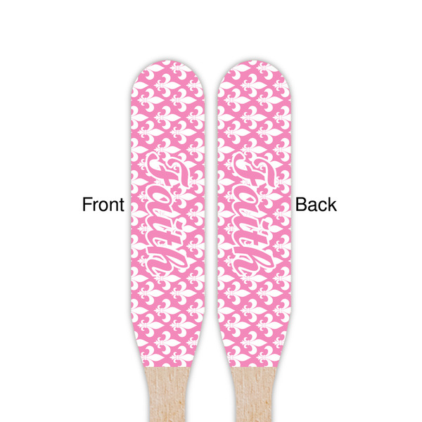Fleur De Lis Wooden Food Pick - Paddle - Double Sided - Front & Back