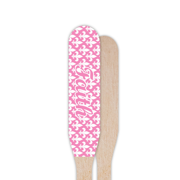 Fleur De Lis Wooden Food Pick - Paddle - Single Sided - Front & Back