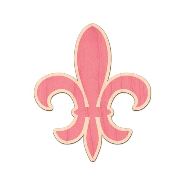 Custom Fleur De Lis Genuine Maple or Cherry Wood Sticker