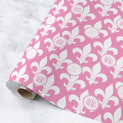 Fleur De Lis Wrapping Paper Roll - Medium - Matte (Personalized)
