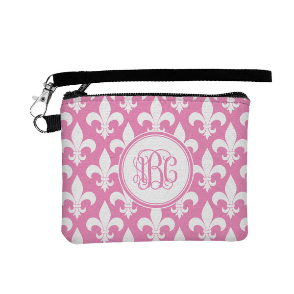 Custom Fleur De Lis Wristlet ID Case w/ Monogram