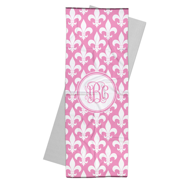 Custom Fleur De Lis Yoga Mat Towel (Personalized)