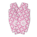 Fleur De Lis Zipper Bottle Cooler - Set of 4 (Personalized)