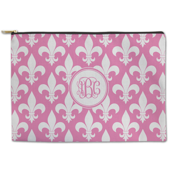 Custom Fleur De Lis Zipper Pouch (Personalized)