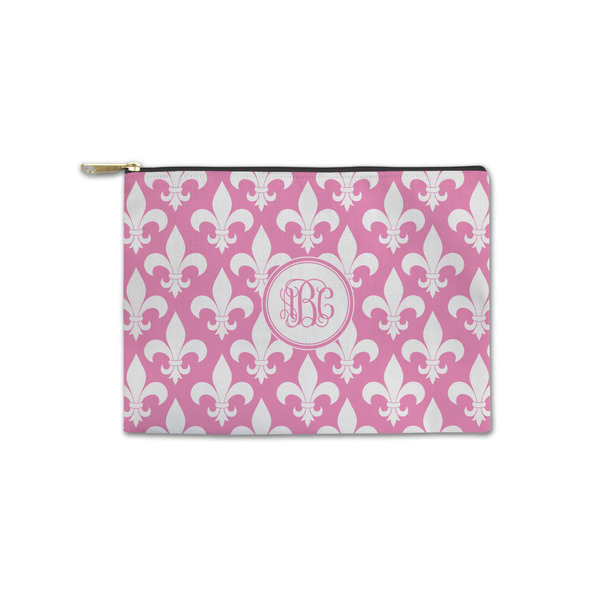 Custom Fleur De Lis Zipper Pouch - Small - 8.5"x6" (Personalized)