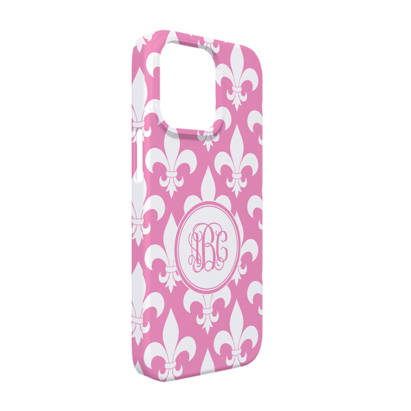 Custom Fleur De Lis iPhone Case - Plastic - iPhone 13 Pro (Personalized)