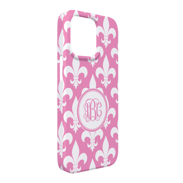 Custom Fleur De Lis iPhone Case - Plastic - iPhone 13 Pro Max (Personalized)