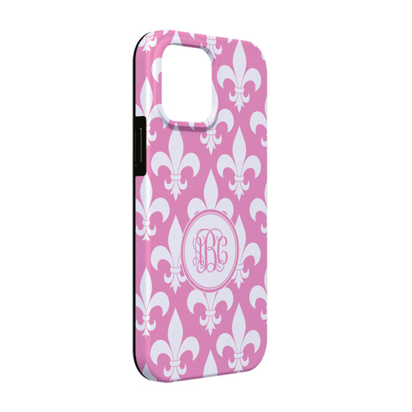 Custom Fleur De Lis iPhone Case - Rubber Lined - iPhone 13 Pro (Personalized)