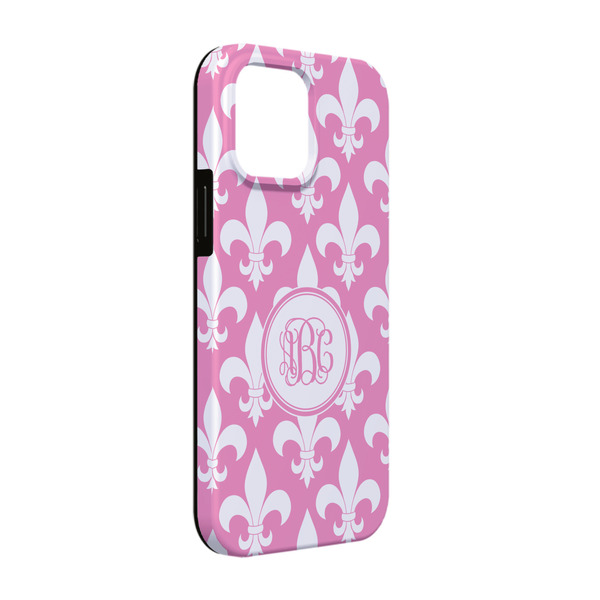 Custom Fleur De Lis iPhone Case - Rubber Lined - iPhone 13 (Personalized)