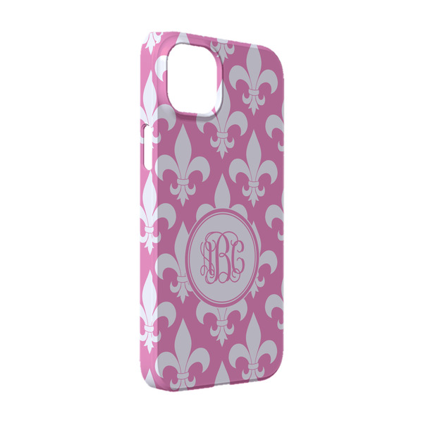 Custom Fleur De Lis iPhone Case - Plastic - iPhone 14 Pro (Personalized)