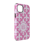 Fleur De Lis iPhone Case - Rubber Lined - iPhone 14 Pro (Personalized)