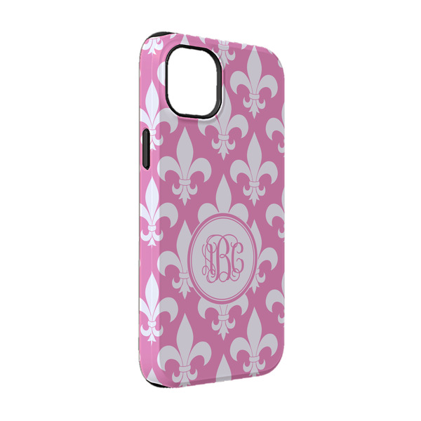 Custom Fleur De Lis iPhone Case - Rubber Lined - iPhone 14 Pro (Personalized)