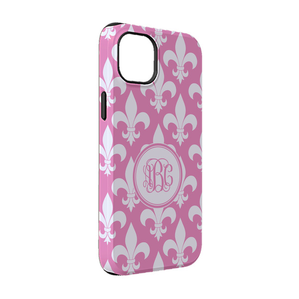 Custom Fleur De Lis iPhone Case - Rubber Lined - iPhone 14 (Personalized)