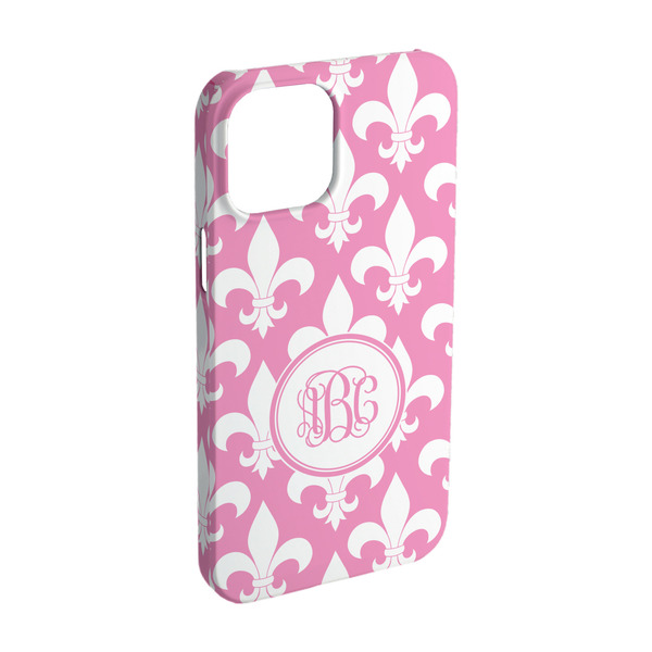 Custom Fleur De Lis iPhone Case - Plastic - iPhone 15 Pro (Personalized)