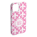 Fleur De Lis iPhone Case - Plastic - iPhone 15 Pro Max (Personalized)