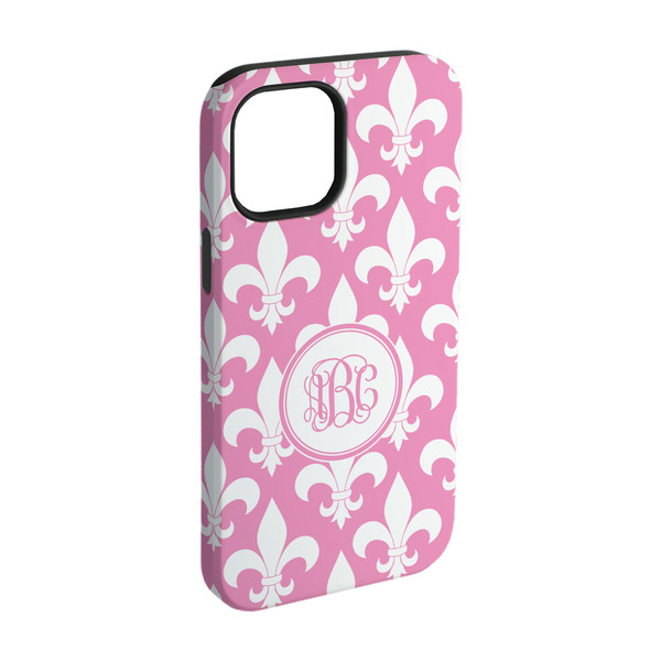 Custom Fleur De Lis iPhone Case - Rubber Lined - iPhone 15 (Personalized)