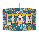 Rocket Science 12" Drum Pendant Lamp - Fabric (Personalized)