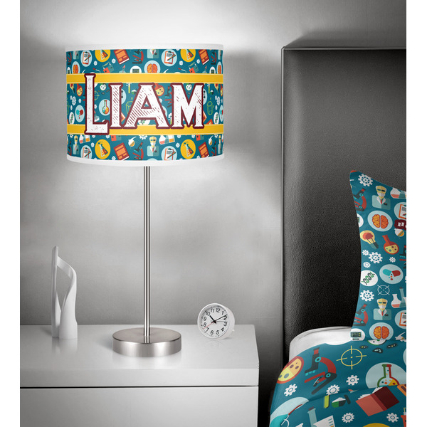 Rocket Science 13 inch drum lamp shade - in room