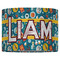 Rocket Science 16" Drum Lampshade - FRONT (Fabric)