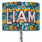 Rocket Science 16" Drum Lampshade - ON STAND (Fabric)