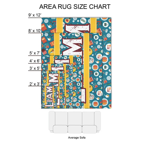 Rocket Science 2'x3' Indoor Area Rugs - Size Chart