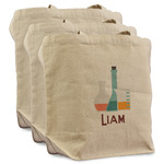Rocket Science Reusable Cotton Grocery Bags - Set of 3 (Personalized)