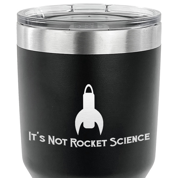 Rocket Science 30 oz Stainless Steel Ringneck Tumbler - Black - CLOSE UP