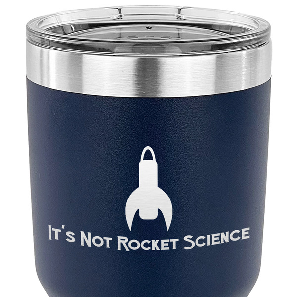 Rocket Science 30 oz Stainless Steel Ringneck Tumbler - Navy - CLOSE UP
