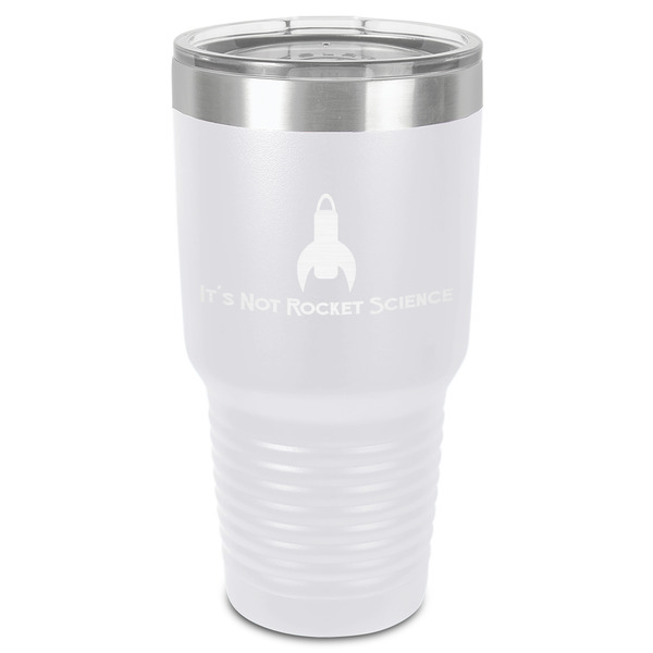 Custom Rocket Science 30 oz Stainless Steel Tumbler - White - Single-Sided (Personalized)