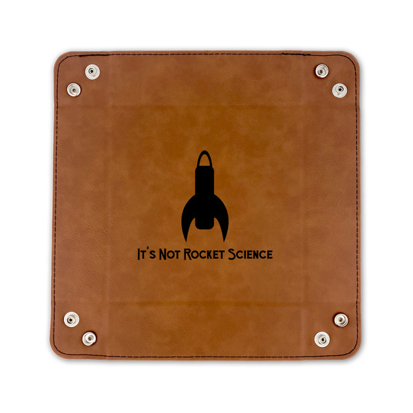 Rocket Science 6" x 6" Leatherette Snap Up Tray - FLAT FRONT