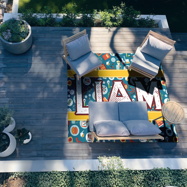 Rocket Science 8'x10' Patio Rug - In context