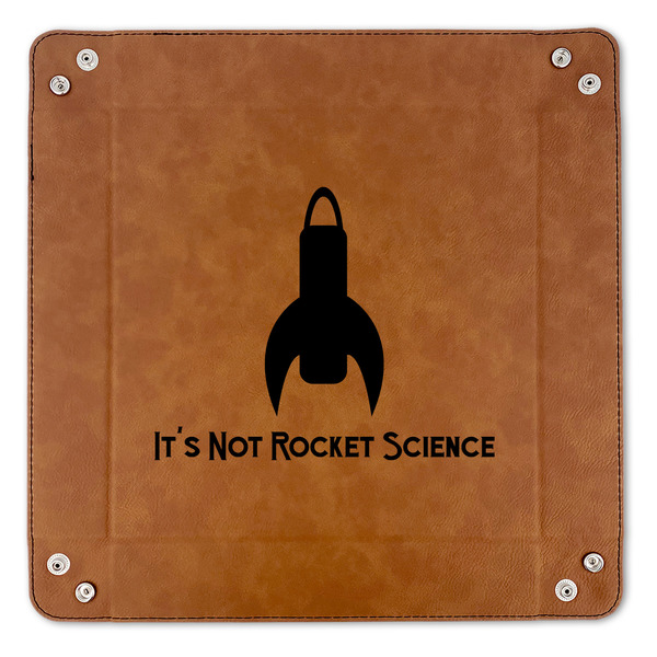 Rocket Science 9" x 9" Leatherette Snap Up Tray - APPROVAL (FLAT)