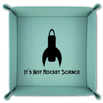 Rocket Science Teal Faux Leather Valet Tray (Personalized)