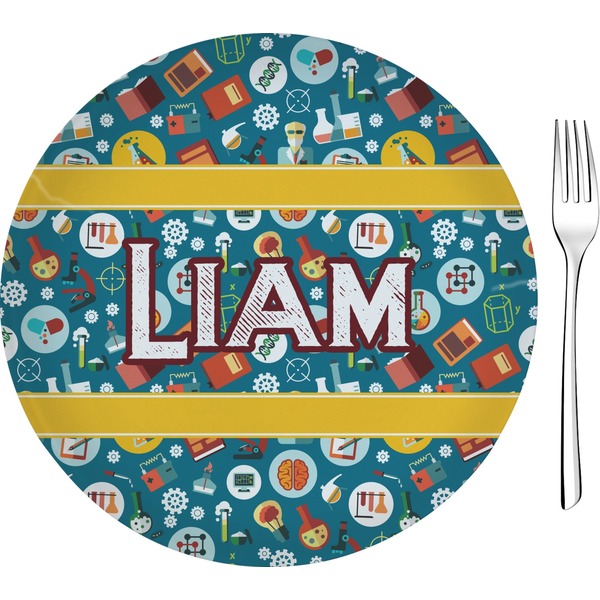 Custom Rocket Science 8" Glass Appetizer / Dessert Plates - Single or Set (Personalized)