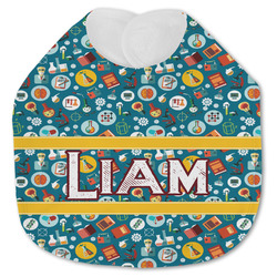 Rocket Science Jersey Knit Baby Bib w/ Name or Text