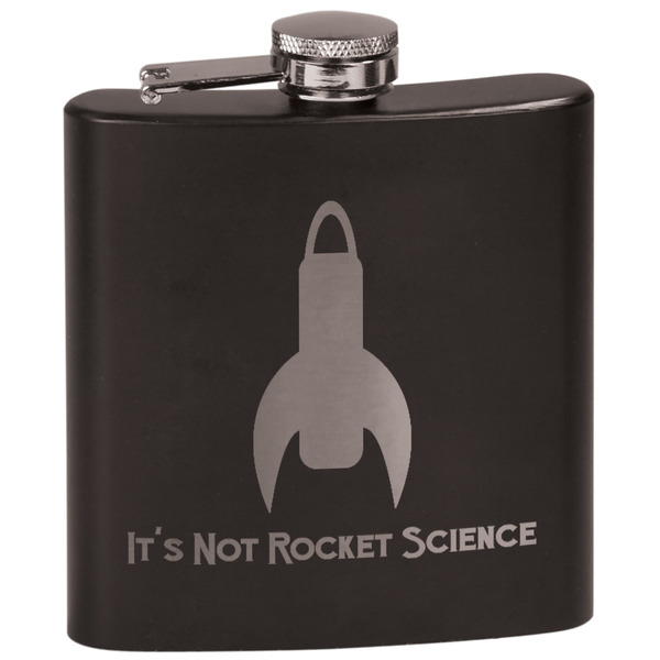Custom Rocket Science Black Flask Set (Personalized)