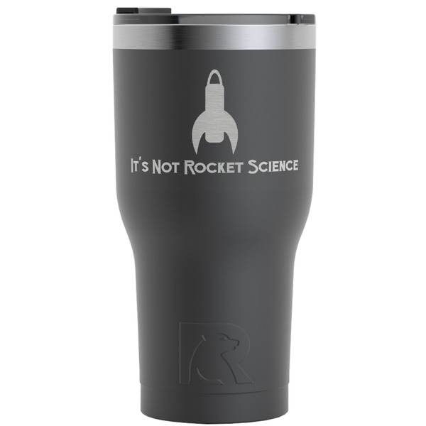 Custom Rocket Science RTIC Tumbler - Black - Engraved Front (Personalized)