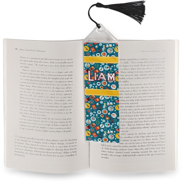 Rocket Science Bookmark with tassel - In book