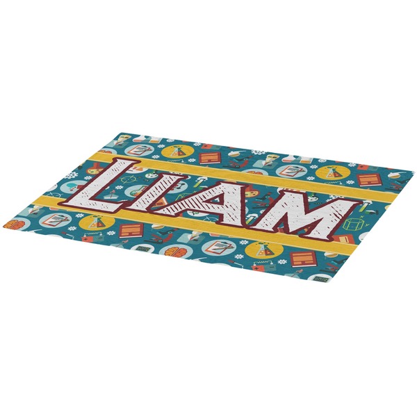 Rocket Science Burlap Placemat (Angle View)