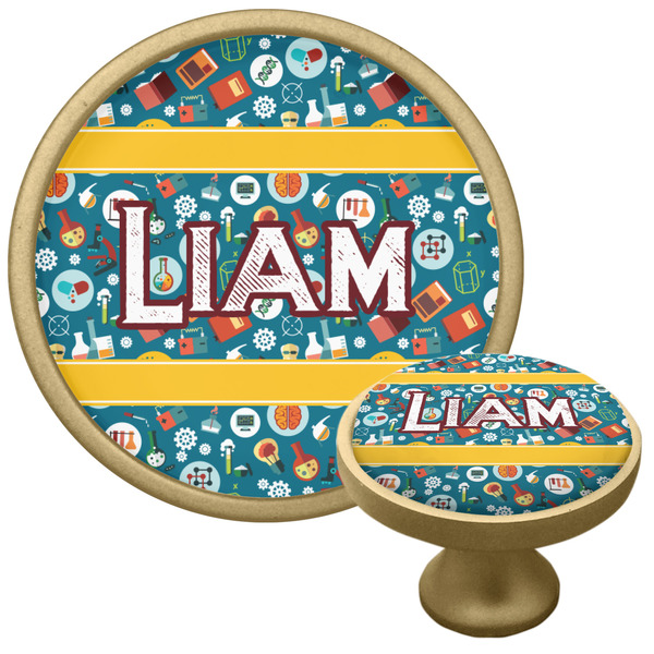 Rocket Science Cabinet Knob - Gold - Multi Angle